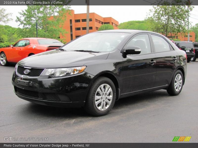 Ebony Black / Coffee 2010 Kia Forte EX