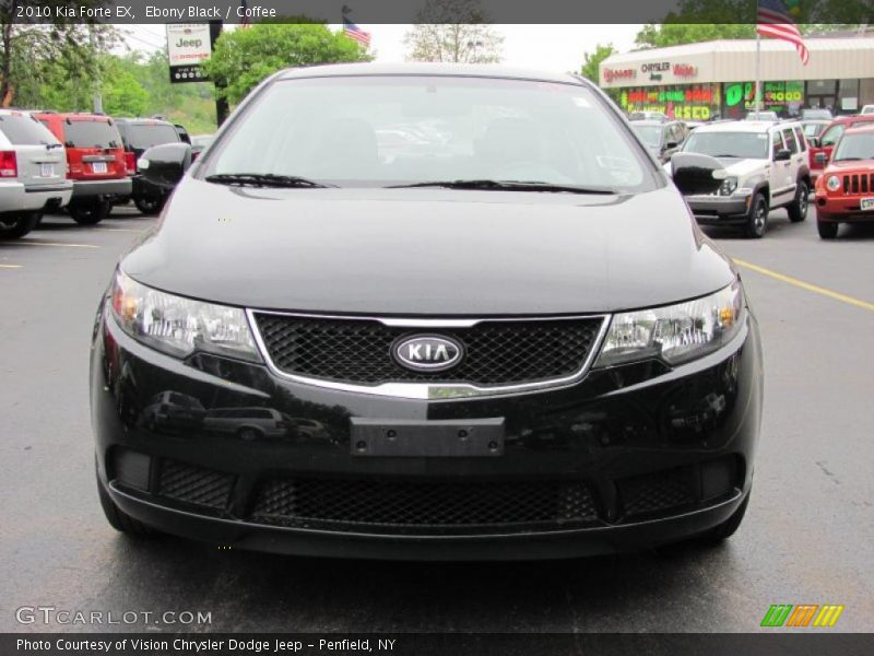 Ebony Black / Coffee 2010 Kia Forte EX