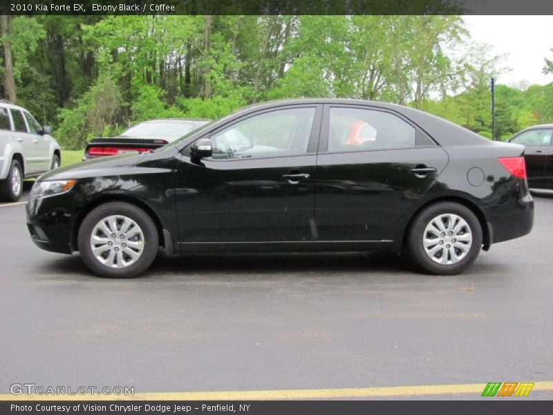 Ebony Black / Coffee 2010 Kia Forte EX