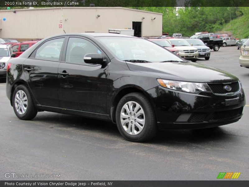 Ebony Black / Coffee 2010 Kia Forte EX