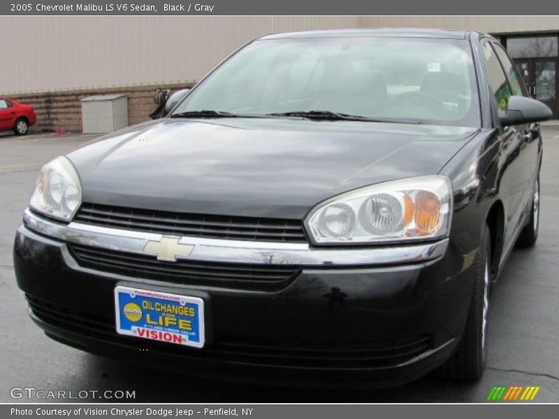 Black / Gray 2005 Chevrolet Malibu LS V6 Sedan