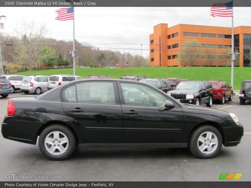 Black / Gray 2005 Chevrolet Malibu LS V6 Sedan