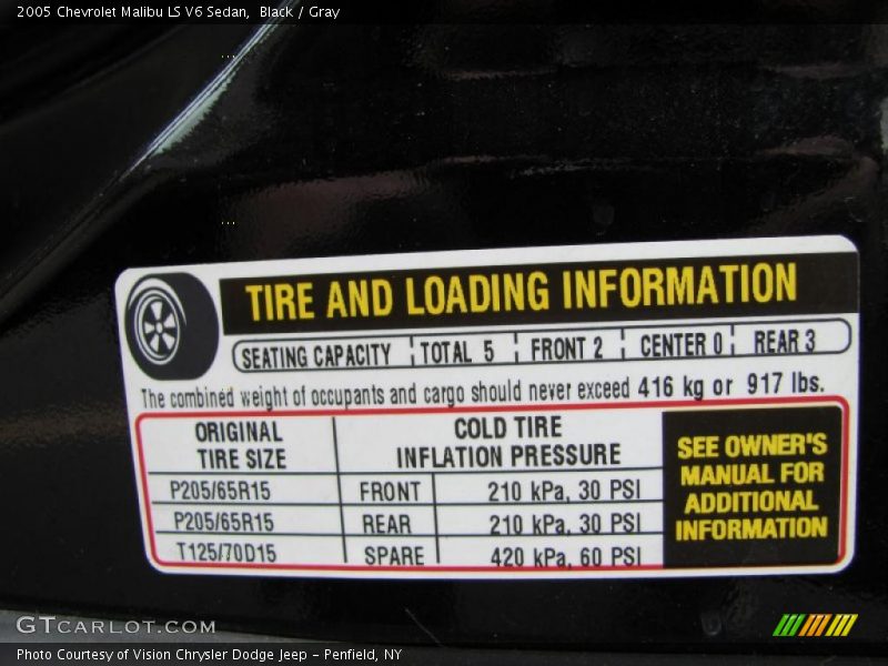 Black / Gray 2005 Chevrolet Malibu LS V6 Sedan