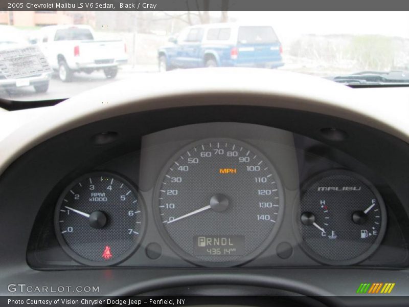 Black / Gray 2005 Chevrolet Malibu LS V6 Sedan
