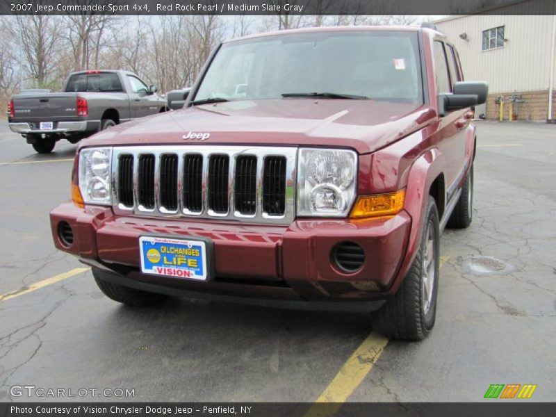 Red Rock Pearl / Medium Slate Gray 2007 Jeep Commander Sport 4x4