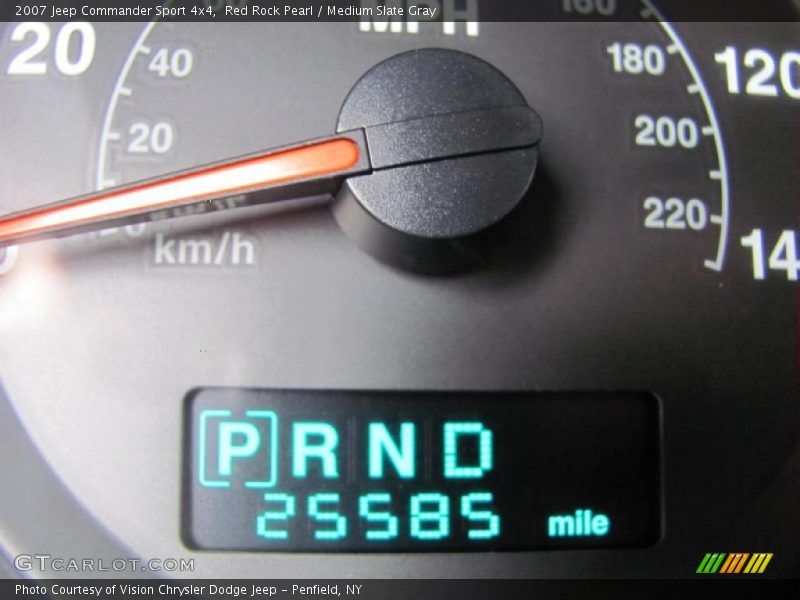 Red Rock Pearl / Medium Slate Gray 2007 Jeep Commander Sport 4x4