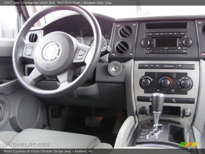 Red Rock Pearl / Medium Slate Gray 2007 Jeep Commander Sport 4x4