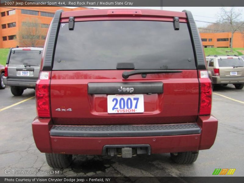 Red Rock Pearl / Medium Slate Gray 2007 Jeep Commander Sport 4x4