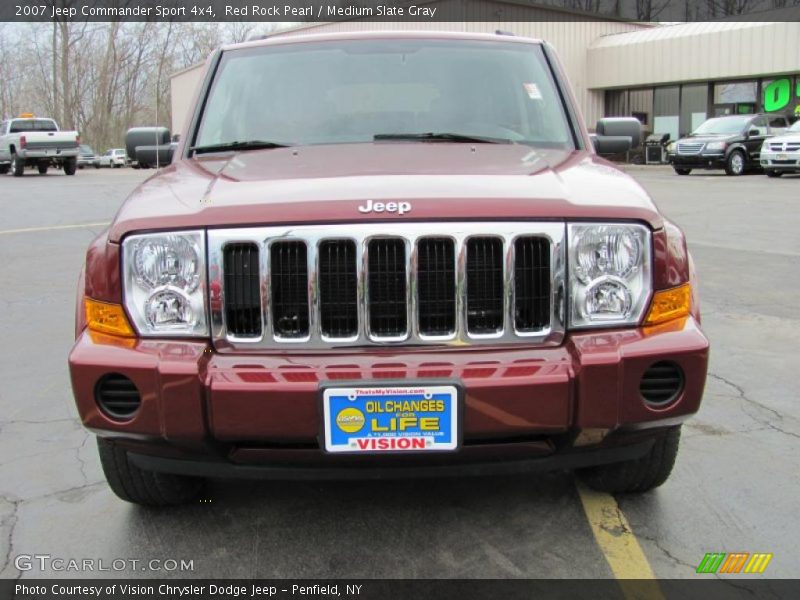 Red Rock Pearl / Medium Slate Gray 2007 Jeep Commander Sport 4x4
