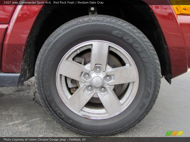 Red Rock Pearl / Medium Slate Gray 2007 Jeep Commander Sport 4x4