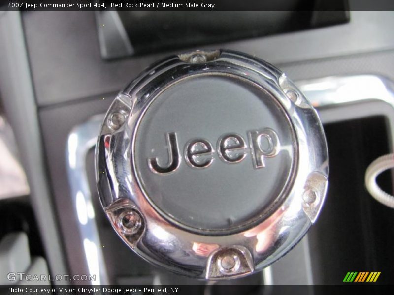 Red Rock Pearl / Medium Slate Gray 2007 Jeep Commander Sport 4x4