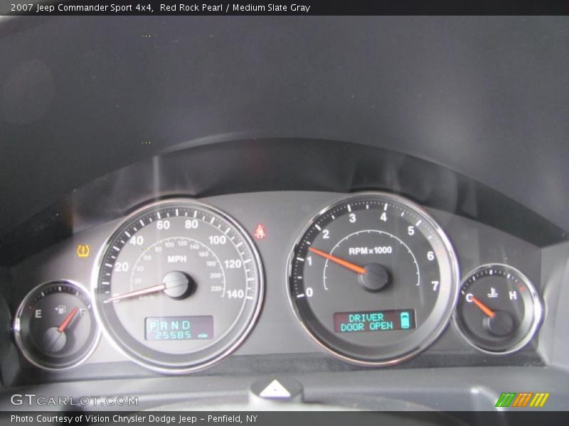 Red Rock Pearl / Medium Slate Gray 2007 Jeep Commander Sport 4x4