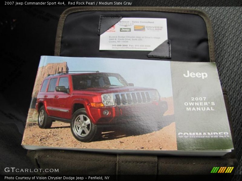 Red Rock Pearl / Medium Slate Gray 2007 Jeep Commander Sport 4x4