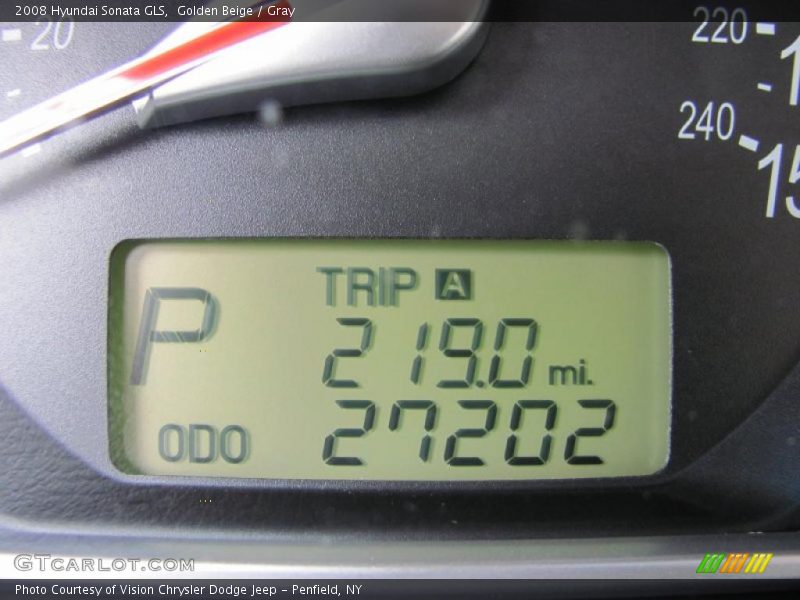 Golden Beige / Gray 2008 Hyundai Sonata GLS
