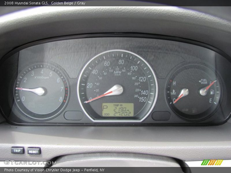 Golden Beige / Gray 2008 Hyundai Sonata GLS