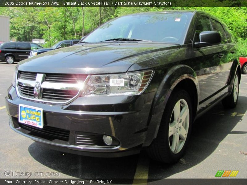 Brilliant Black Crystal Pearl / Dark Slate Gray/Light Graystone 2009 Dodge Journey SXT AWD