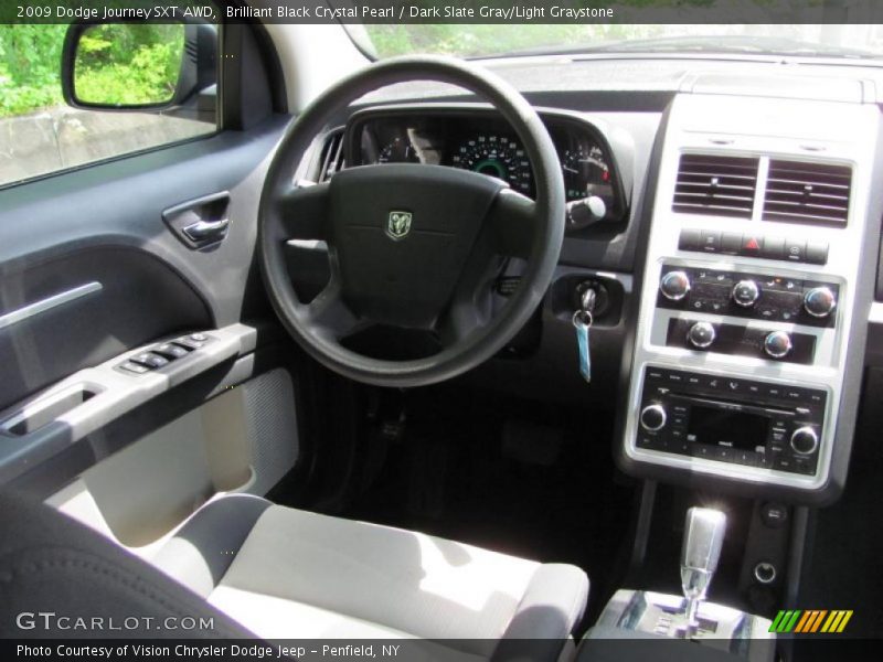 Brilliant Black Crystal Pearl / Dark Slate Gray/Light Graystone 2009 Dodge Journey SXT AWD