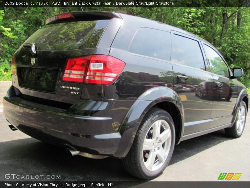Brilliant Black Crystal Pearl / Dark Slate Gray/Light Graystone 2009 Dodge Journey SXT AWD