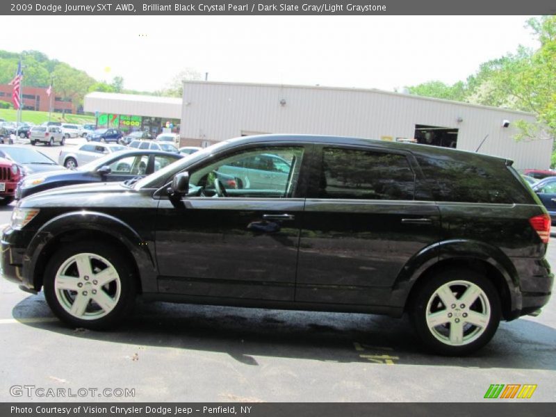 Brilliant Black Crystal Pearl / Dark Slate Gray/Light Graystone 2009 Dodge Journey SXT AWD