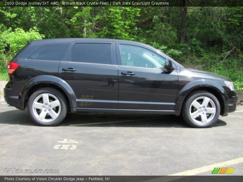 Brilliant Black Crystal Pearl / Dark Slate Gray/Light Graystone 2009 Dodge Journey SXT AWD