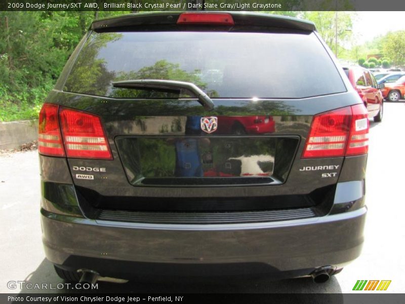 Brilliant Black Crystal Pearl / Dark Slate Gray/Light Graystone 2009 Dodge Journey SXT AWD