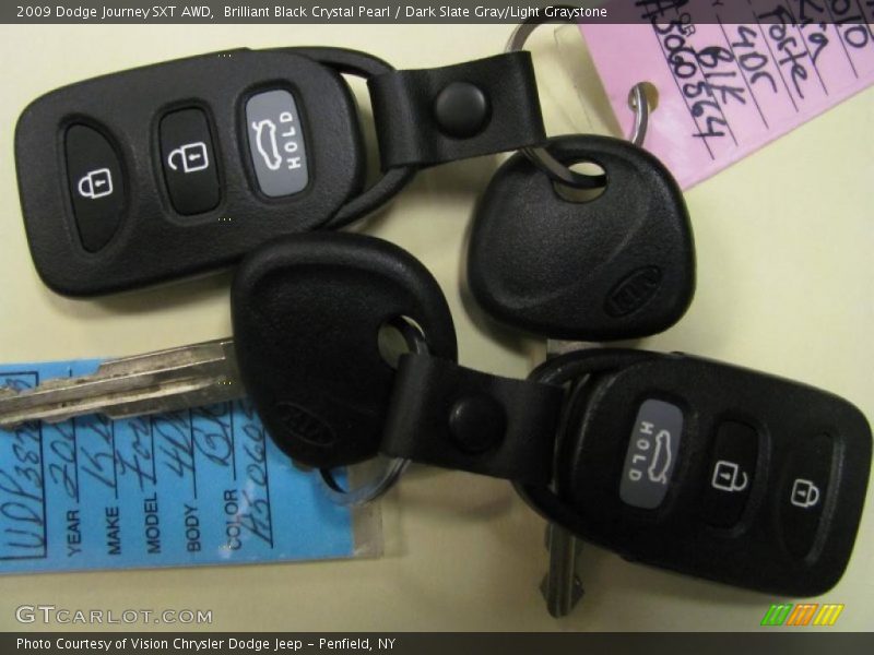 Brilliant Black Crystal Pearl / Dark Slate Gray/Light Graystone 2009 Dodge Journey SXT AWD