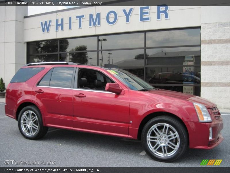 Crystal Red / Ebony/Ebony 2008 Cadillac SRX 4 V8 AWD