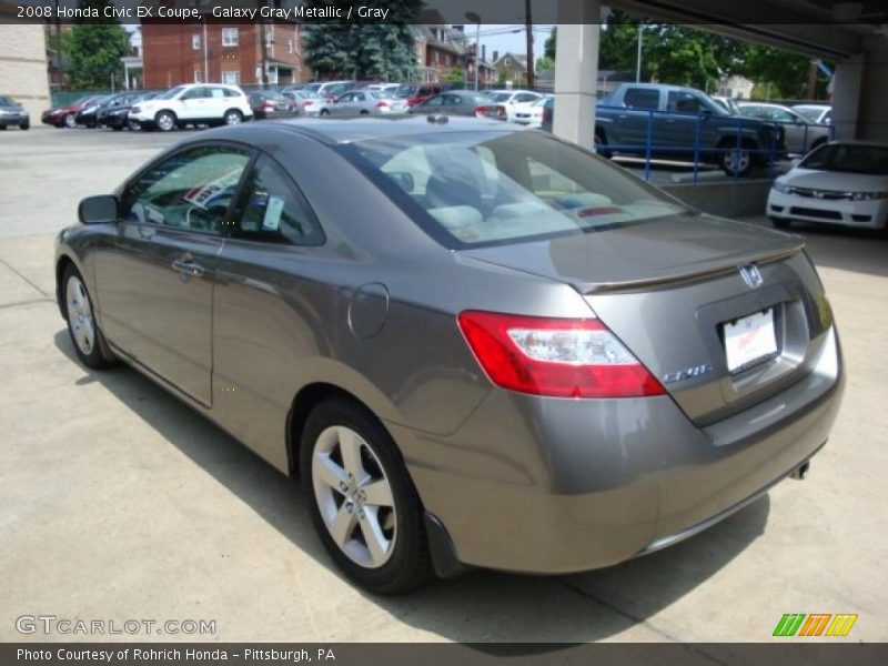 Galaxy Gray Metallic / Gray 2008 Honda Civic EX Coupe