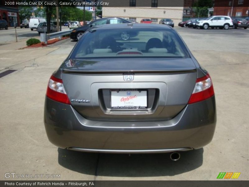 Galaxy Gray Metallic / Gray 2008 Honda Civic EX Coupe