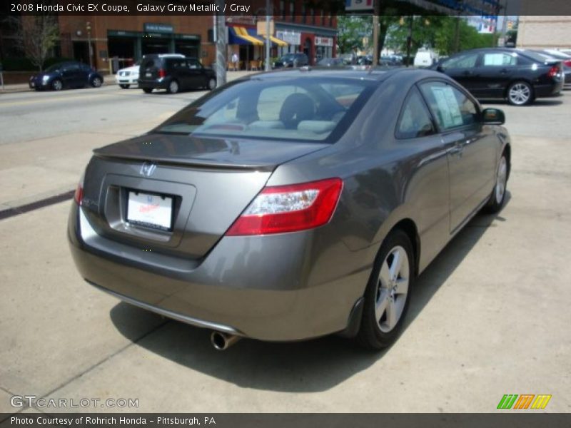 Galaxy Gray Metallic / Gray 2008 Honda Civic EX Coupe