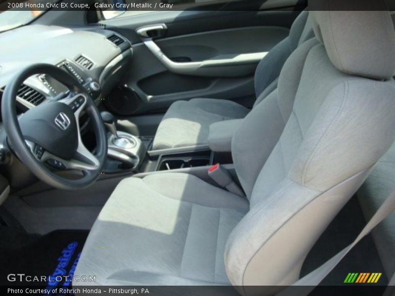Galaxy Gray Metallic / Gray 2008 Honda Civic EX Coupe