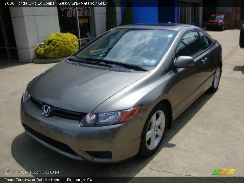 Galaxy Gray Metallic / Gray 2008 Honda Civic EX Coupe