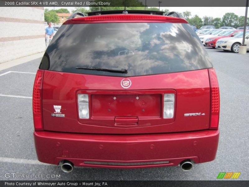 Crystal Red / Ebony/Ebony 2008 Cadillac SRX 4 V8 AWD