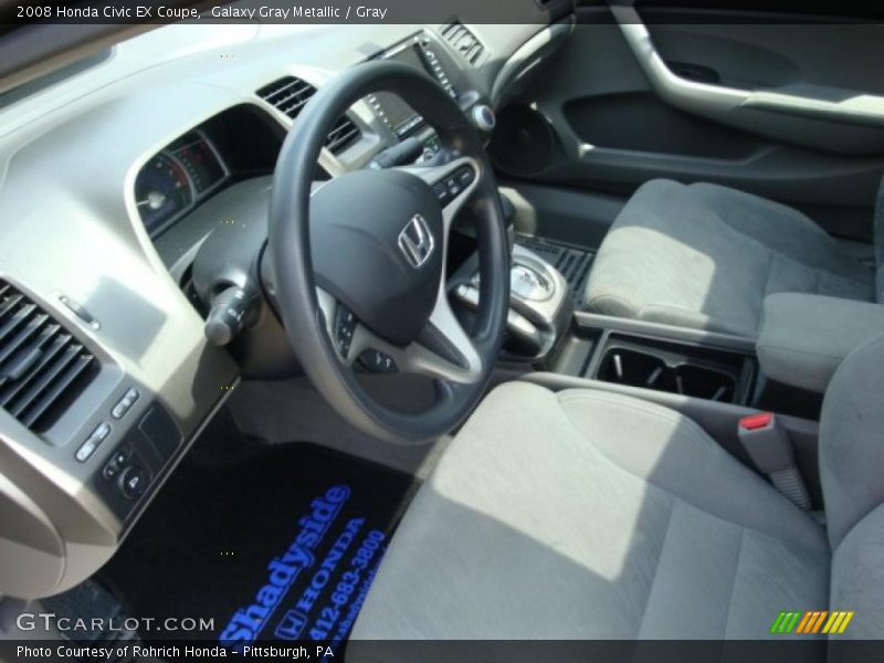 Galaxy Gray Metallic / Gray 2008 Honda Civic EX Coupe