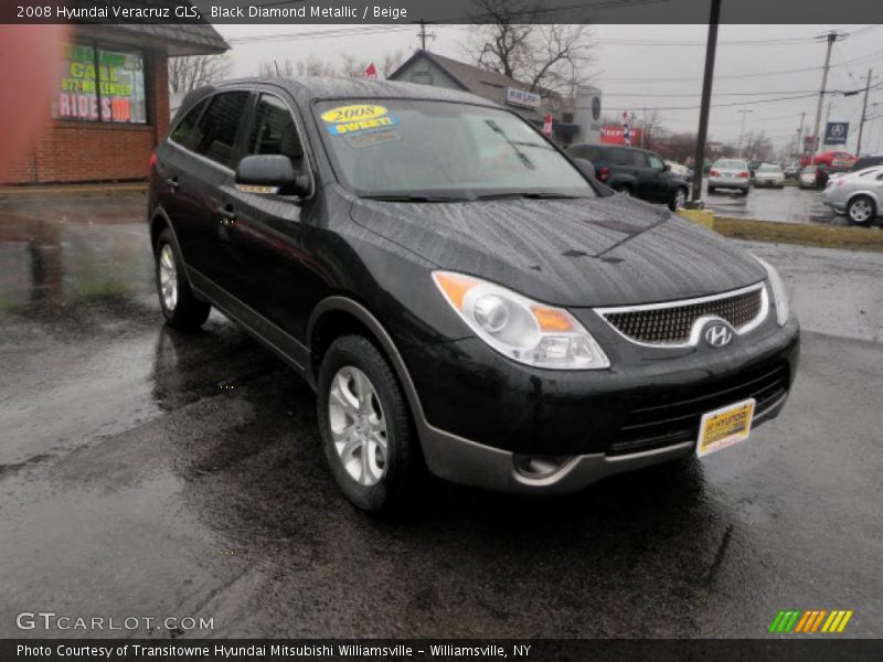Black Diamond Metallic / Beige 2008 Hyundai Veracruz GLS
