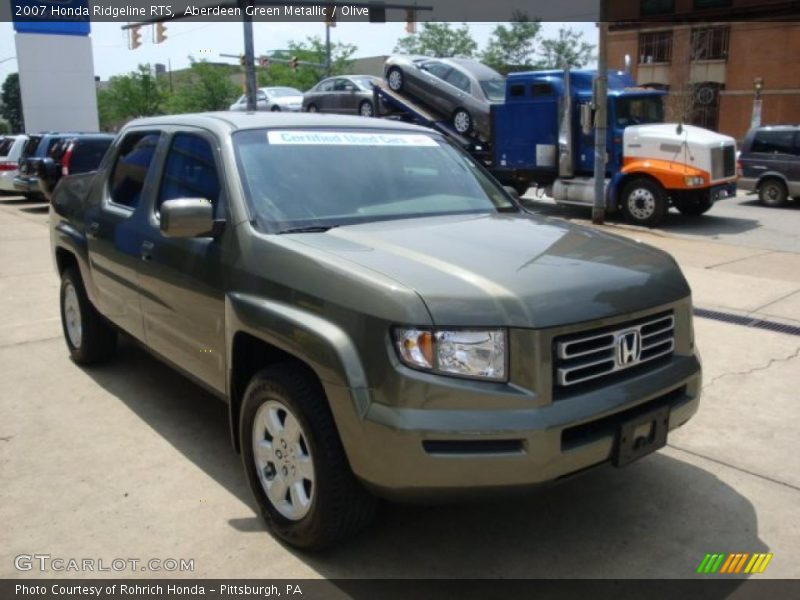 Aberdeen Green Metallic / Olive 2007 Honda Ridgeline RTS