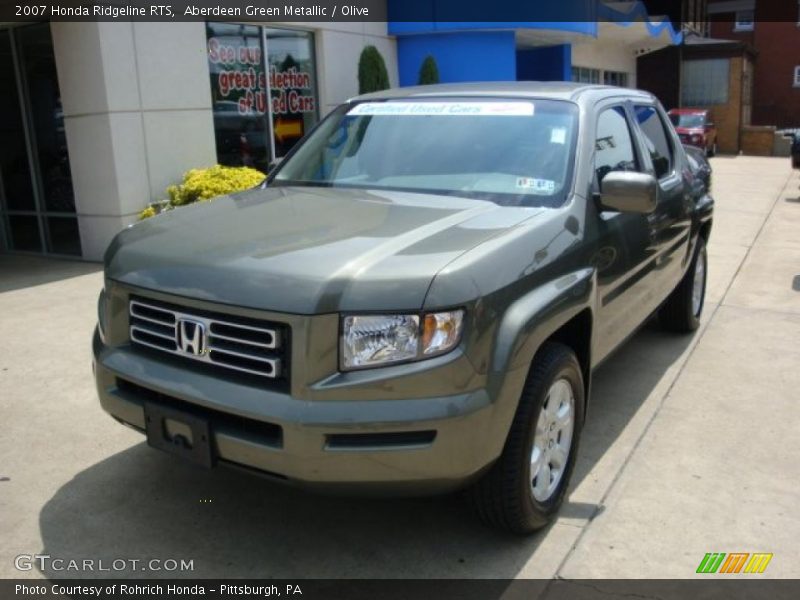 Aberdeen Green Metallic / Olive 2007 Honda Ridgeline RTS