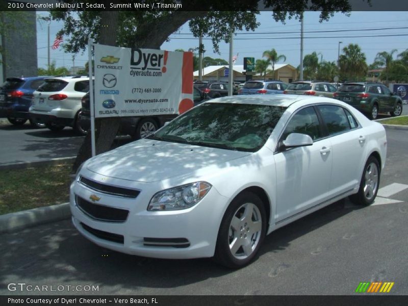 Summit White / Titanium 2010 Chevrolet Malibu LT Sedan