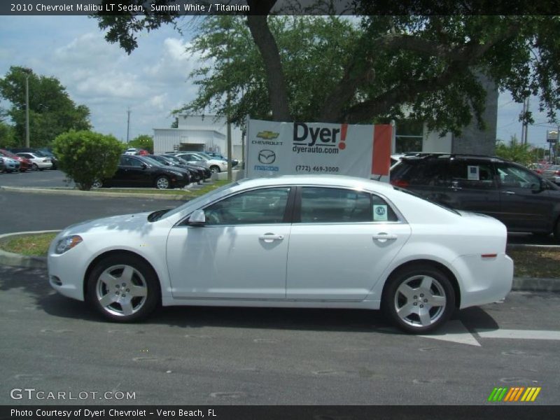 Summit White / Titanium 2010 Chevrolet Malibu LT Sedan