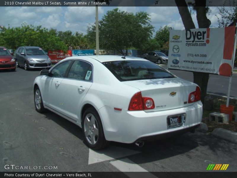 Summit White / Titanium 2010 Chevrolet Malibu LT Sedan