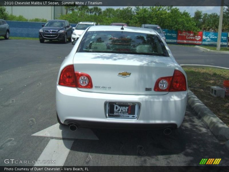 Summit White / Titanium 2010 Chevrolet Malibu LT Sedan