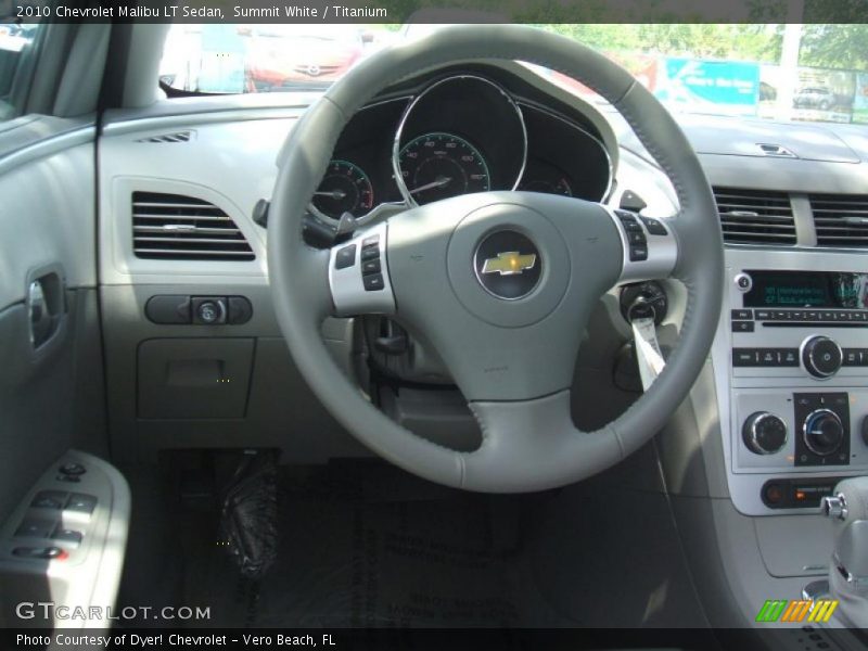 Summit White / Titanium 2010 Chevrolet Malibu LT Sedan