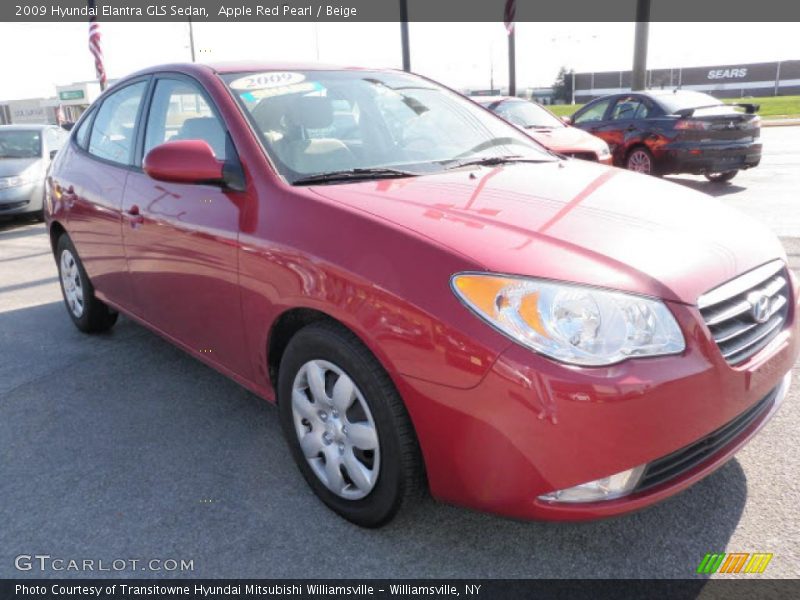 Apple Red Pearl / Beige 2009 Hyundai Elantra GLS Sedan