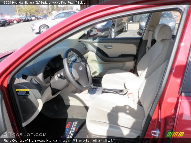 Apple Red Pearl / Beige 2009 Hyundai Elantra GLS Sedan