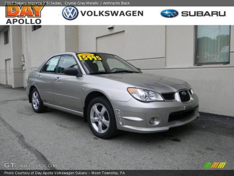 Crystal Gray Metallic / Anthracite Black 2007 Subaru Impreza 2.5i Sedan
