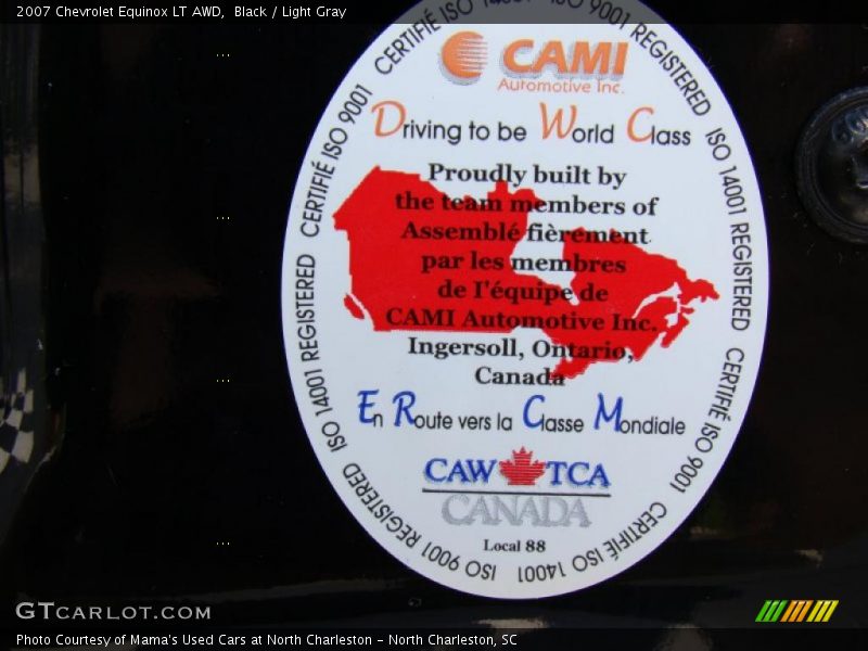 Black / Light Gray 2007 Chevrolet Equinox LT AWD