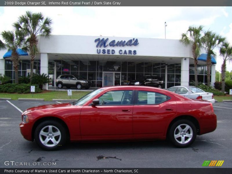 Inferno Red Crystal Pearl / Dark Slate Gray 2009 Dodge Charger SE