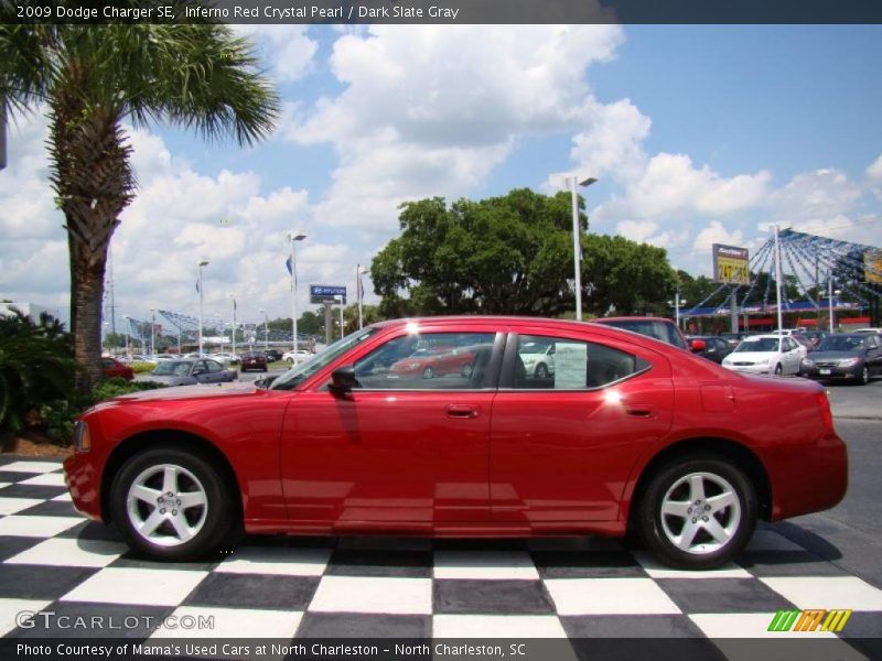 Inferno Red Crystal Pearl / Dark Slate Gray 2009 Dodge Charger SE