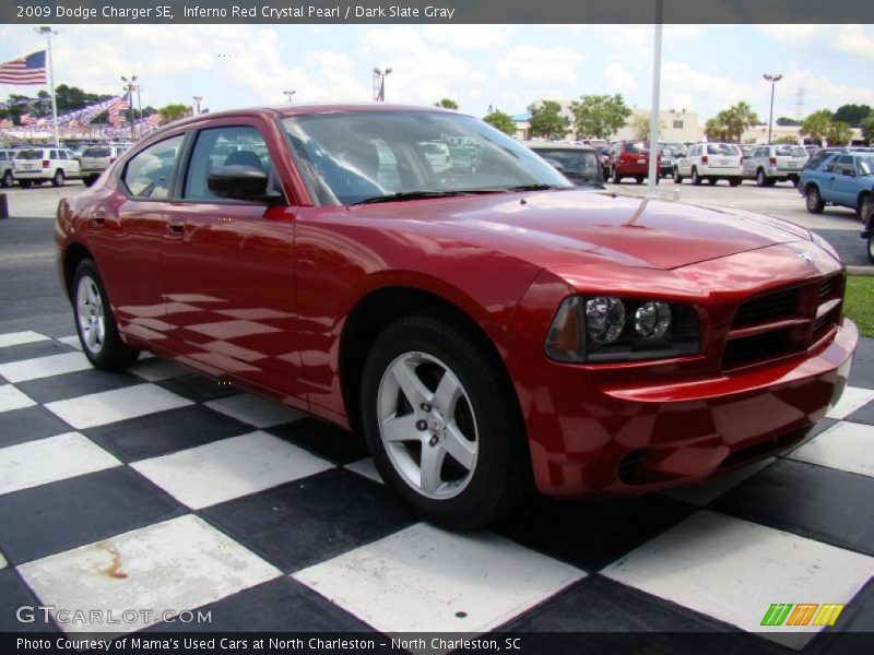 Inferno Red Crystal Pearl / Dark Slate Gray 2009 Dodge Charger SE