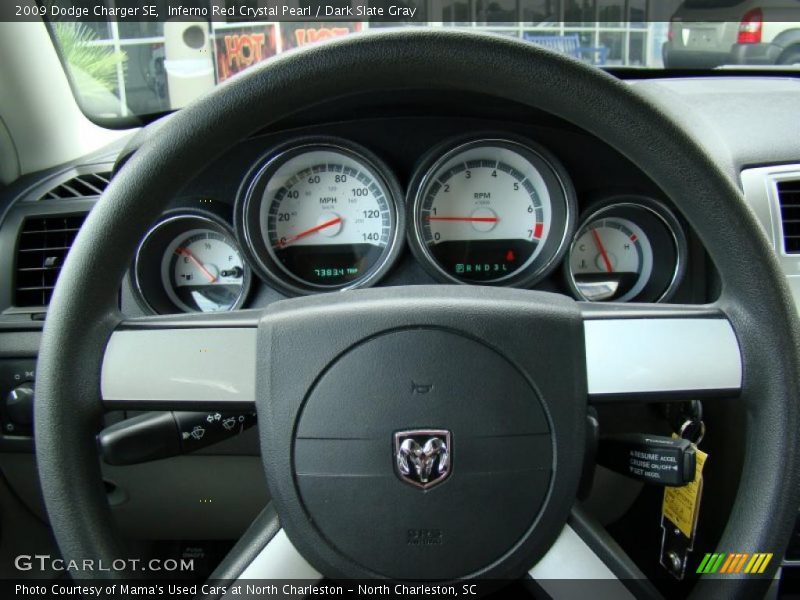 Inferno Red Crystal Pearl / Dark Slate Gray 2009 Dodge Charger SE